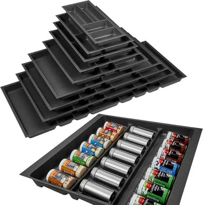 Produktbild von Küchenkräuterdose 60 cm - Anthrazit mit Leinenstruktur