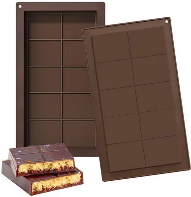 Imagen del producto de Ibenzoa® Set de moldes de silicona para chocolate y repostería – Resistente a altas temperaturas, desde -40°C hasta 230°C, moldes flexibles para bombones, postres y pasteles