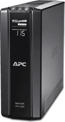 Produktbild von APC Back UPS PRO USV 1200VA Leistung - BR1200G-GR - inkl. 150.000 Euro Geräteschutzversicherung (6-Schuko Ausgänge, Stromsparfunktion, Multifunktionsdisplay)