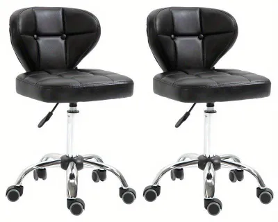 Image de Tabouret de bar avec dossier, pivotant, hauteur d'assise réglable de 72 à 87 cm, lot de 2
