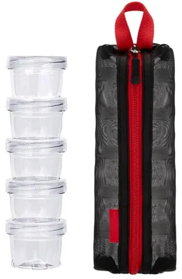 Produktbild von Gewürzstreuer Set 5-teilig, mit Aufbewahrungstasche, tragbar, für Camping und Grillen