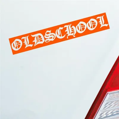 Produktbild von Auto Aufkleber Oldschool Graffiti Tuning 19x3 cm Orange Sticker Heckscheibenaufkleber