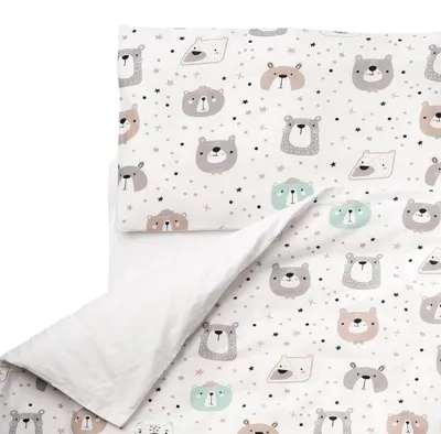 Produktbild von Montessori Kinderbett Bettwäsche Set - 80 x 160 cm - 100% Weiche Baumwolle