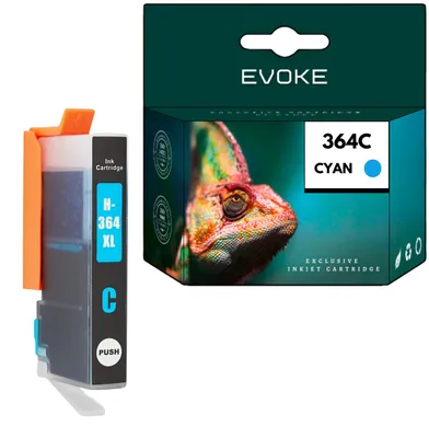 Produktbild von Evoke kompatible Tinte für HP 364XL HP364 CB323EE Cyan 15 ml 1870 Seiten PhotoSmart 5510 5514 5515 5520 5522 5524 5525 6510 6520 7510 7520 B010 B109 B110 B111 B211 B8550 C5380 C6380 D5460 D7560; DeskJet 3070A 3520; OfficeJet 4620