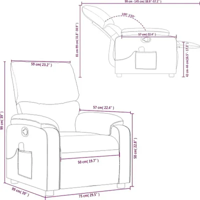 Image de vidaXL Fauteuil de massage Fauteuil relax Gris Similicuir