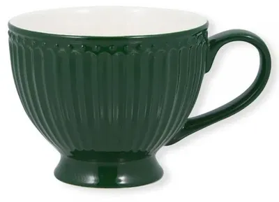 Imagen del producto de Taza de porcelana para té, diseño Alice, color verde pinewood