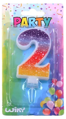 Obrázek produktu pro Párty svíčka číslo 2 Hvězdy
