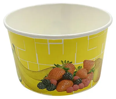 Produktbild von 50 Eisbecher 260 ml Früchte Gelb Ø 92 x 55 mm Hartpapier