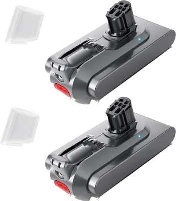 Produktbild von Ersatzakku für V12 Detect Slim - Staubsaugerakku - 25,2 V 6000 mAh - 2er-Pack mit Ladegerät - Hellgrün