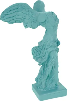 Produktbild von Alabaster Nike Siegesgöttin von Samothrake Figur Skulptur 20 cm Türkis Siegesdenkmal