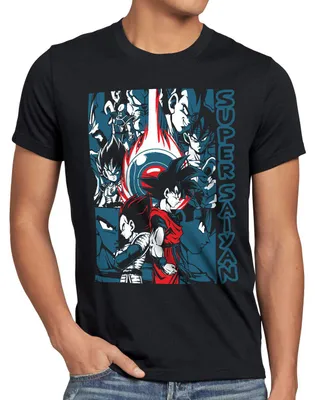 Produktbild von style3 Goku Vegeta Super Saiyan Herren T-Shirt turtle gt z roshi dragon