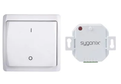 Obrázek produktu pro Rádiem řízená zásuvková sada Sygonix RSL Zapuštěná, povrchová montáž Spínací výkon (max.) 2000 W Rozsah max