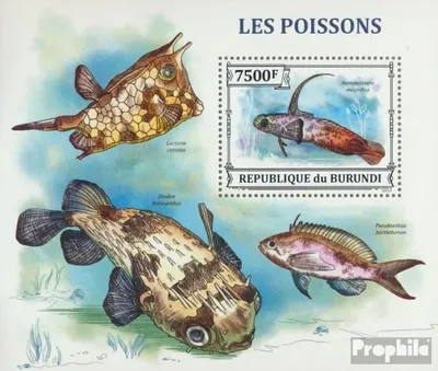 Produktbild von Briefmarken Burundi 2013 Mi Block 368 (kompl. Ausgabe) postfrisch Fische