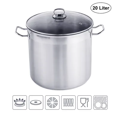 Produktbild von XXL Profi Universalkochtopf Suppentopf Jumbotopf Ø 30x28cm, 20 Liter, für alle Herdarten