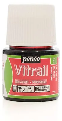 Immagine prodotto di Colore per vetro Pebeo Vitrail 45 ml - Vivid pink