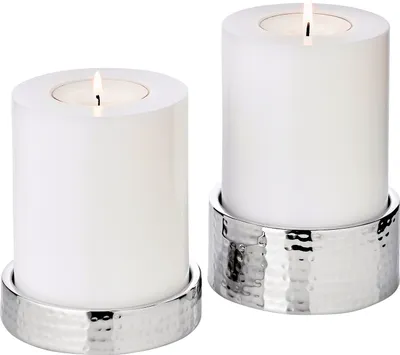 Produktbild von EDZARD Teelichthalter Luca 2er Set,  Ø 11,5cm, H: 2,5/5cm