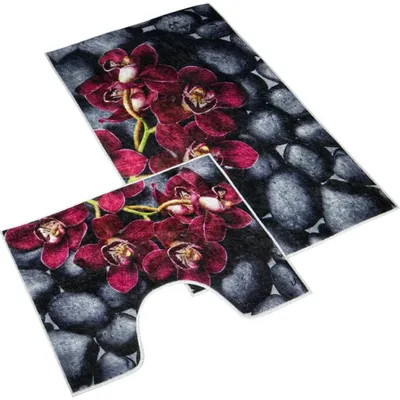 Produktbild von Badteppiche 3D 60x100+60x50cm Orchidee