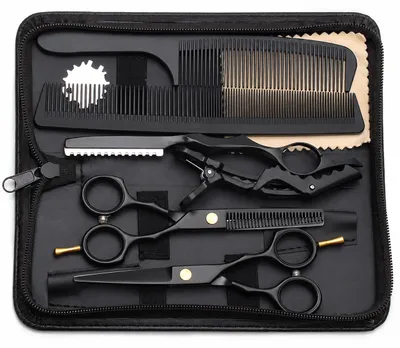 Productafbeelding van INF Kappersset voor het knippen van haar - Schaar, kammen, kappersmes