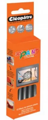 Obrázek produktu pro Náplně do tavné pistole 3D - stříbré 12 ks