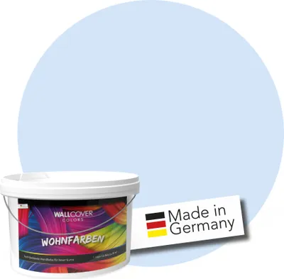 Produktbild von WALLCOVER Wandfarbe Hellblau Hochdeckend Klasse 1 Matt 5L für 40 m²