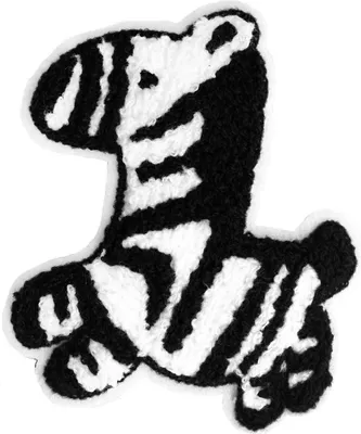 Produktbild von 1 Zebra Aufbügler Aufnäher Applikation Patch Bügelbild Bügelpatch 115x122mm