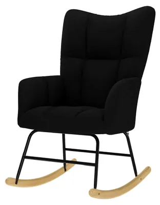 Produktbild von Schaukelstuhl, Schaukelstuhl, Stoff, 61 x 78 x 95 cm, Schwarz