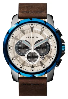 Produktbild von Orphelia 81503 Herren-Armbanduhr, Edelstahl-Gehäuse, Leder-Armband