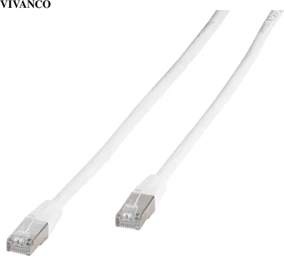Produktbild von ViVanco™CC N4 10 5, 1 m, Cat5e, F/UTP (FTP), RJ-45, RJ-45, Weiß