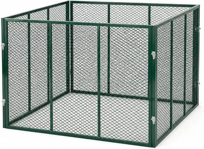 Produktbild von Garten Komposter Metall | 100 x 100 x 75 cm | 750 Liter Metallkomposter verzinkt | Gartenkomposter zur Erstellung von Kompost mit Gartenabfällen (Grün)