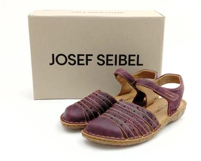 Produktbild von Josef Seibel Damen Klett Sandale Zehen geschlossen dunkelrot 38