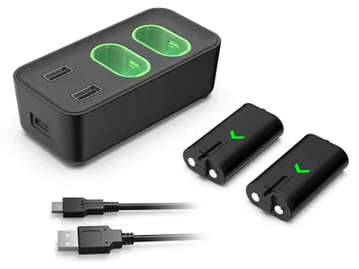 Obrázok produktu pre Subsonic SA5704, Xbox One, Xbox Series S, Xbox Series X, Súprava na nabíjanie batérie, Čierna, USB, Kábel, 0,8 m