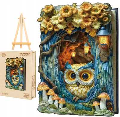 Produktbild von Pasjo24 Holzpuzzle Eule 230 Teile Holzbox
