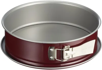 Springform Ø 26 cm, antihaftbeschichtet, extra hoher Rand, grau/rot