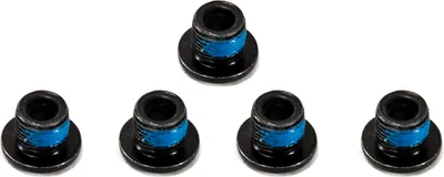 Produktbild von 5 Stück Fahrrad Kettenblatt Kurbel Schraube Stahl M8x0,60 Crank bolt schwarz