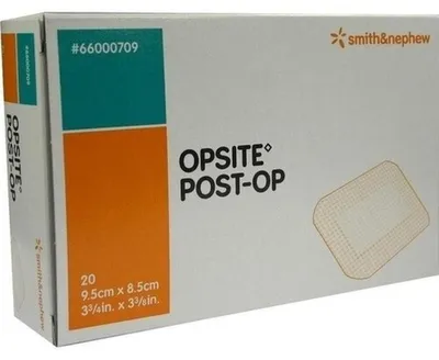 Productafbeelding van OpSite Post-Operatief verband, 9,5 cm x 8,5 cm, steriel, individueel verpakt, nieuw, 20 stuks