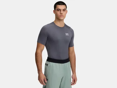 Immagine prodotto di UNDER ARMOUR HeatGear kurzarm Funktionsshirt Herren 090 - carbon heather/nero XS