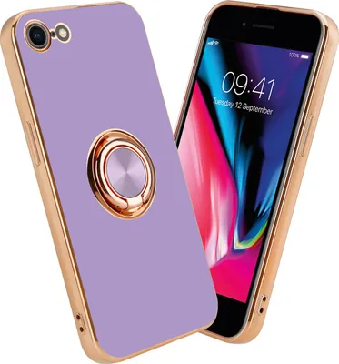 Produktbild von Cadorabo Schutzhülle für Apple iPhone 7 / 7S / 8 / SE 2020 Hülle in Lila Etui Case Cover Kameraschutz magnetische