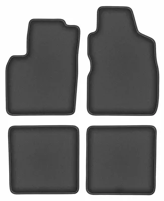 Image de Tapis de sol en moquette pour Fiat Panda II 2002-2010 (à hayon) – jeu 4 pièces, gris graphite, sur mesure – Wielganizator DURBAN
