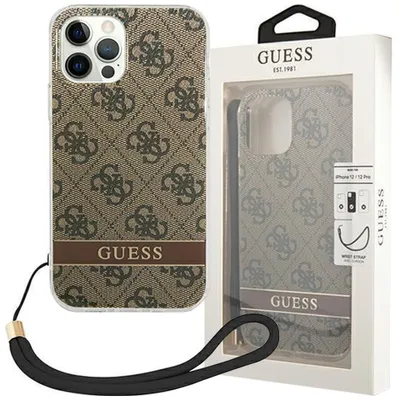 Produktbild von Guess Guohcp14Xh4Stw Iphone 14 Pro Max 6,7"" Brązowy/Braun Hardcase 4G Print Strap