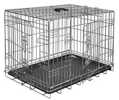 Obrázok produktu pre Klietka pre psov 61 cm drôtená klietka pre psov prepravná krabica pre malé zvieratá klietka zo sieťoviny pet