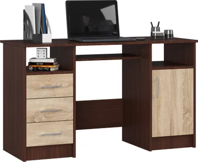Obrázok produktu pre AKORD Furniture Factory IP0PANAWENSON001, Priamy, Obdĺžnikový tvar, Matný, Dubová farba, Drevo, 3 zásuvka/zásuviek, 520 mm