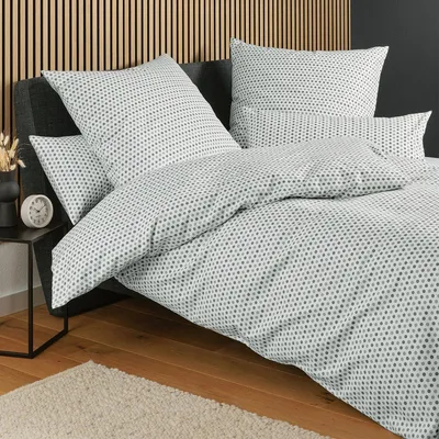 Produktbild von Janine Edelflanell Bettwäsche Chinchilla S 78071 155x220 cm + 80x80 cm silber