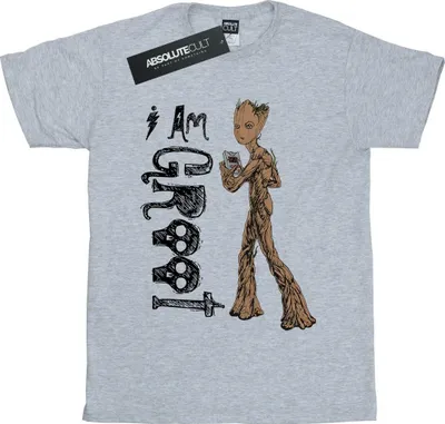 Produktbild von Marvel - "Avengers Infinity War I Am Teenage Groot" T-Shirt für Damen BI10779 (XXL) (Grau)