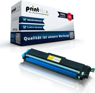 Produktbild von Print-Klex Kompatible Tonerkartusche kompatibel mit Bother MFC-L3700Series MFC-L3710CW MFC-L3730CDN MFC-L3740CDN MFC-L3750CDW MFC-L3770CDW TN243 TN243BK TN-243 BK TN247 Blau Cyan - Color Plus Serie