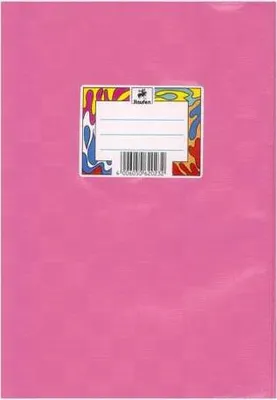 Produktbild von Heftumschlag A5 Bastprägung - PP-Folie mit Namensschild pink