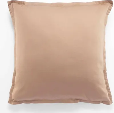 Image de 1 Taie d'oreiller satin de coton 110 fils rose 65 x 65 cm