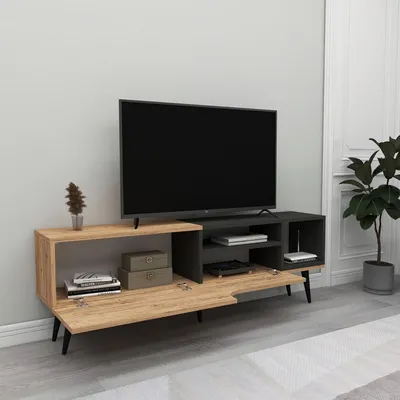 Immagine prodotto di Tinnura - Mobile Porta tv, 150x30x50h cm Marrone Rovere, un Ripiano
