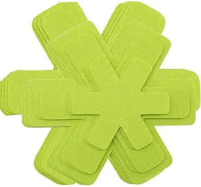 Imagen del producto de Juego de protectores para ollas y sartenes, de 16 piezas, en 4 tamaños (17,8/24,1/27,9/32 cm), color verde, para la cocina
