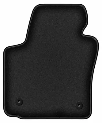Image de Tapis conducteur en moquette pour Seat Leon II 2005-2012 (à hayon) – 1 pièce, noir, sur mesure – Wielganizator DURBAN
