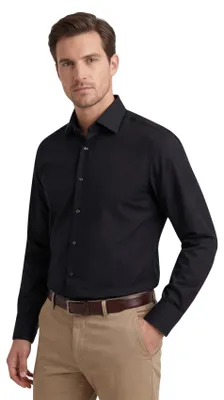 Image de Seidensticker chemise unie noir slim fit shaped